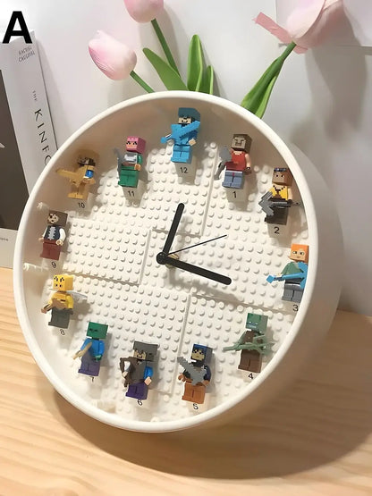 Lego Minecraft Wall Clock