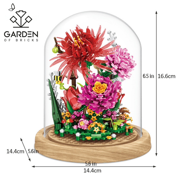 GardenOfBricks Briar Flower 3D Building Blocks