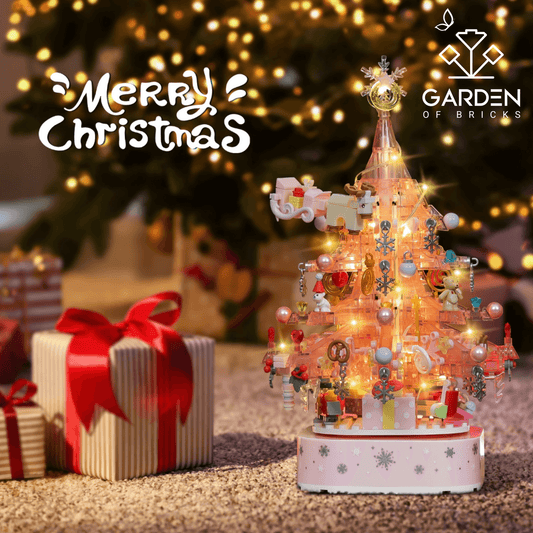 GardenOfBricks-Christmas Tree Building Set.LED Lights