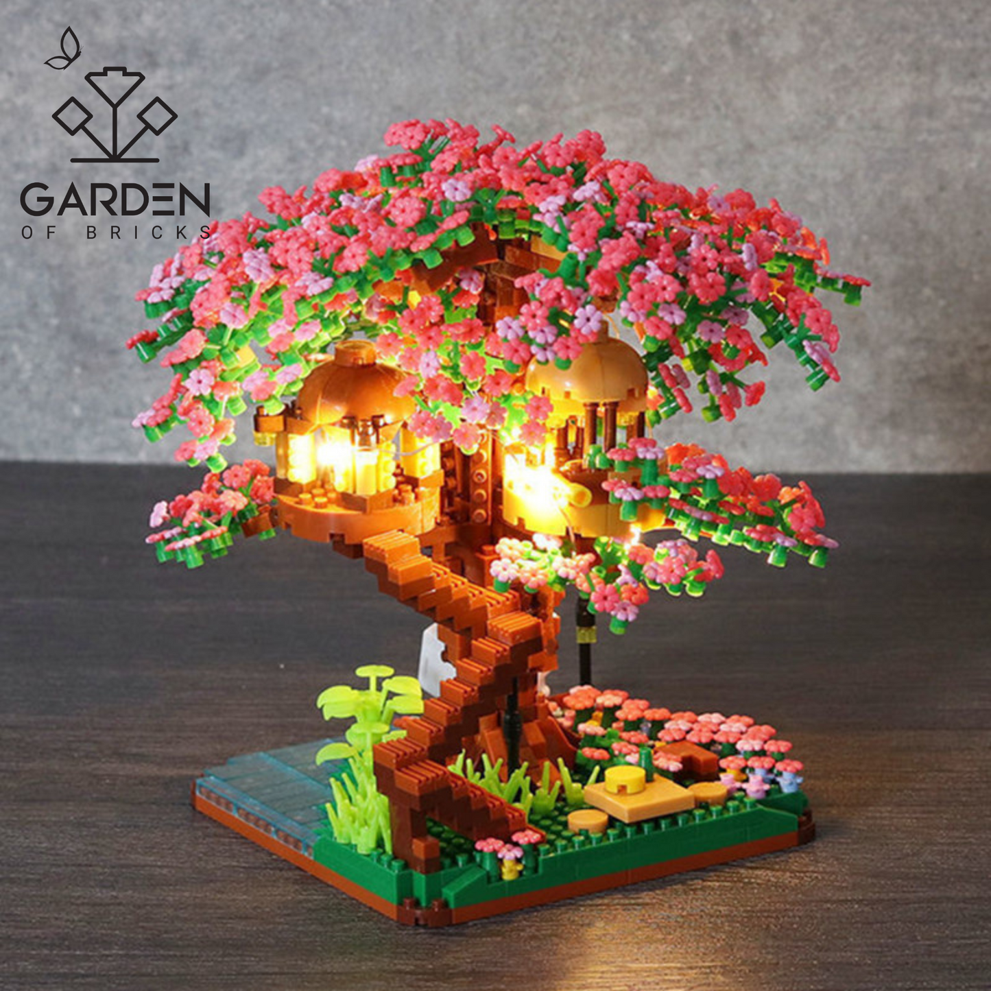 GardenOfBricks Blossom-Adorned Mini City House