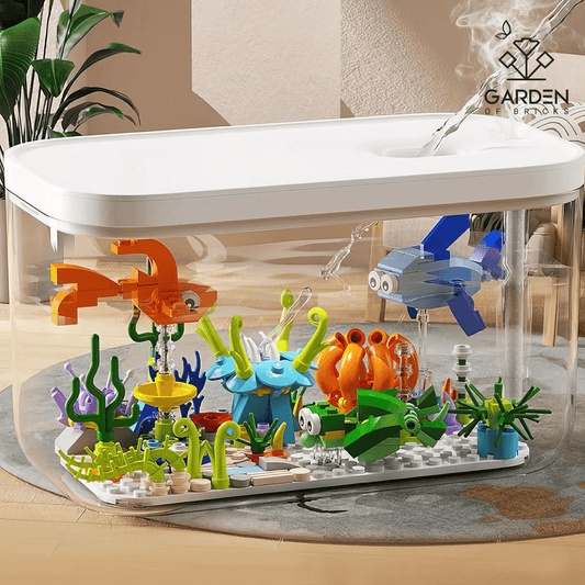 GardenOfBricks-Ocean Fish Tank with LED Light Building Blocks