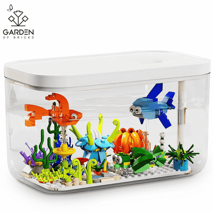 GardenOfBricks-Ocean Fish Tank with LED Light Building Blocks